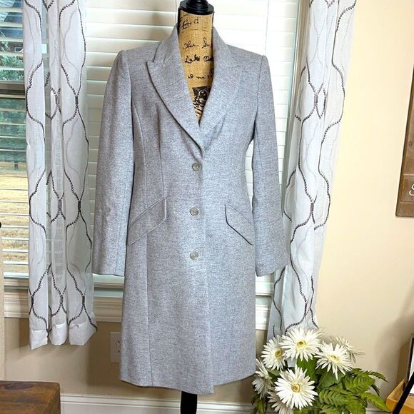 Michael Michael Kors Wool Melton Trench Coat - Picture 1 of 9